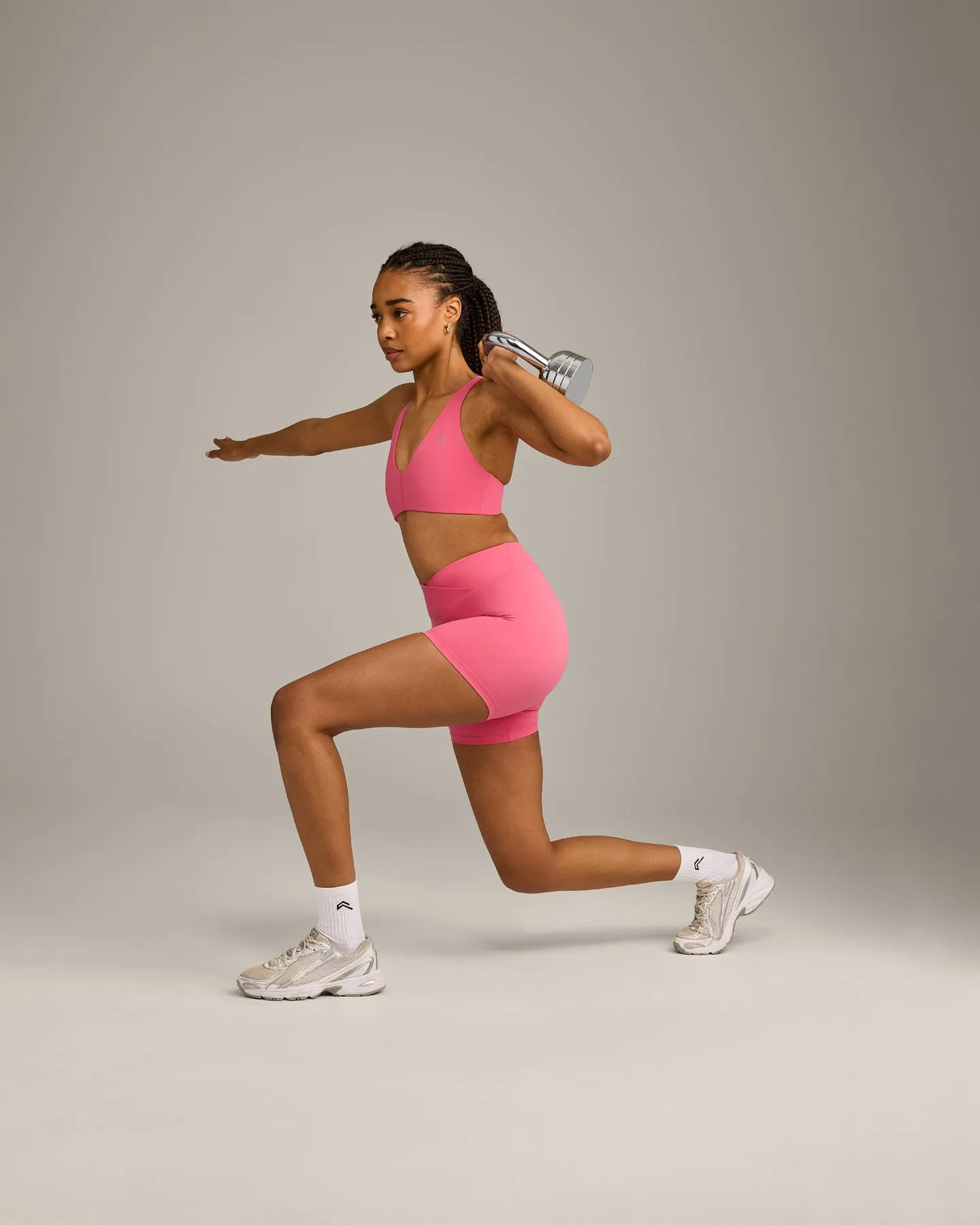 UnifiedMove™ Wrap Shorts 6" with Reflective Logo | Hot Girl Pink sold by Oner Active product image thumbnail 3