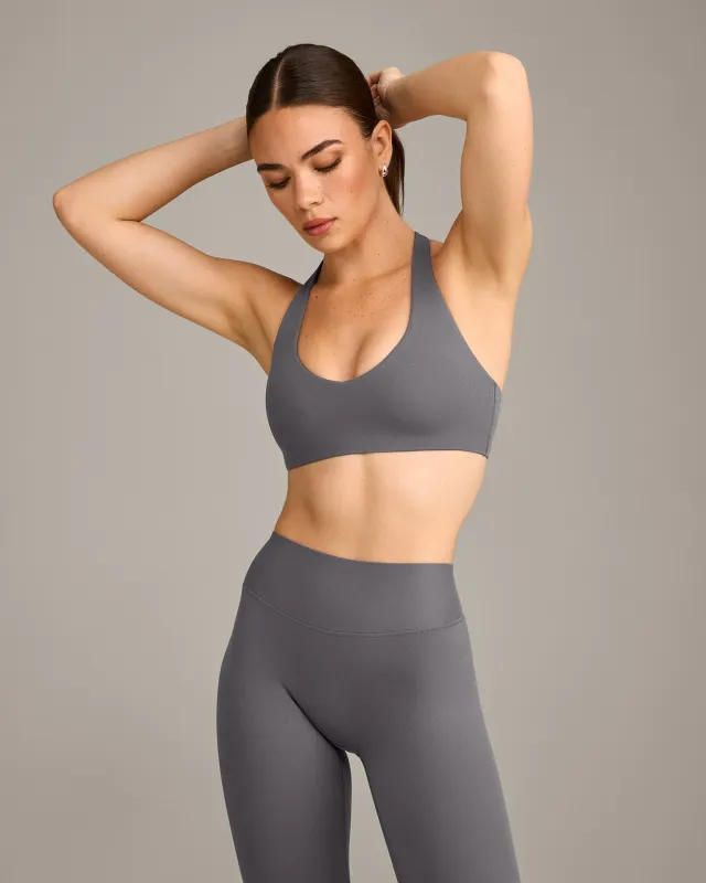 SoftMotion™ Bralette with Grey Logo | Ash Grey made by Oner Active