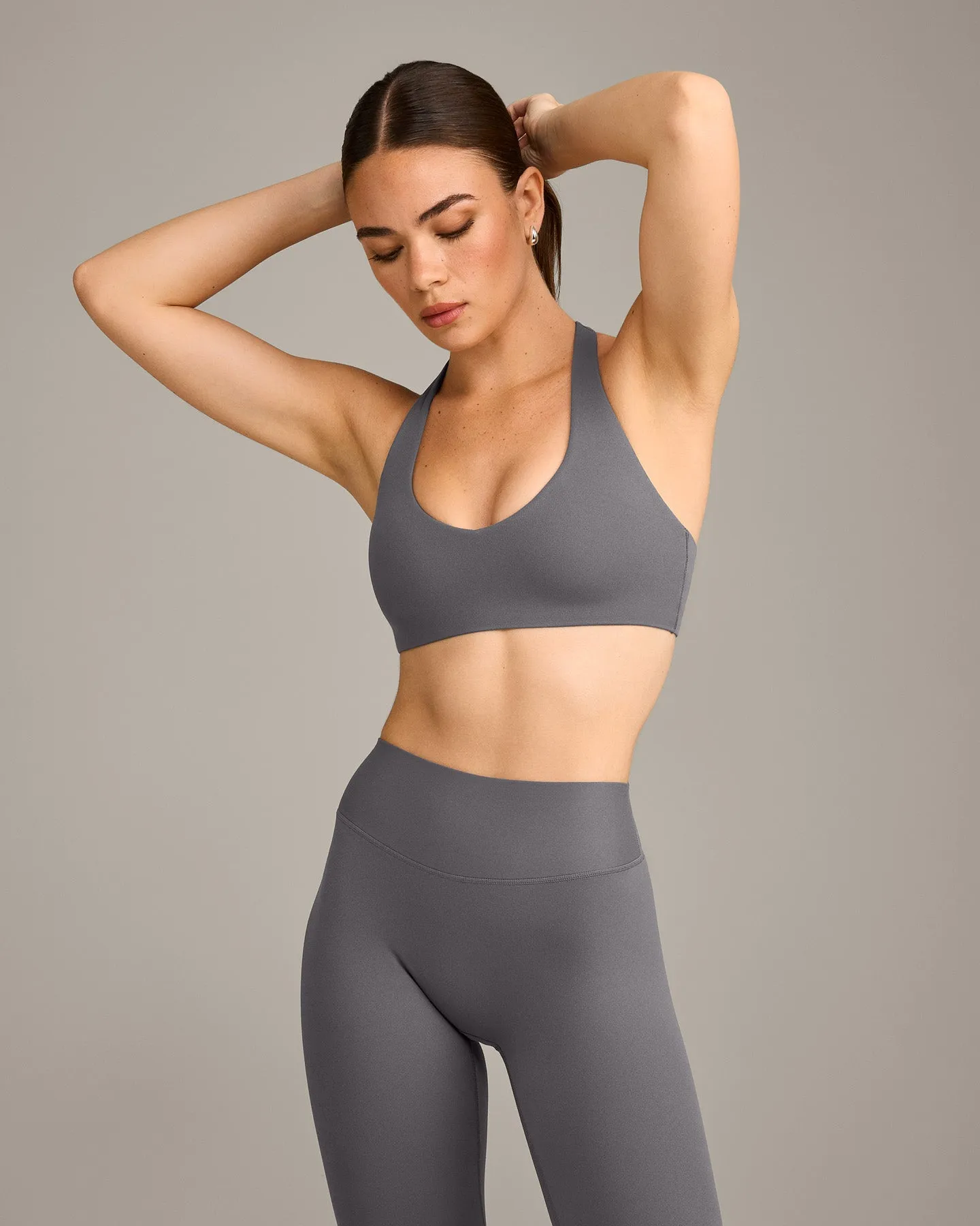 SoftMotion™ Bralette with Grey Logo | Ash Grey sold by Oner Active