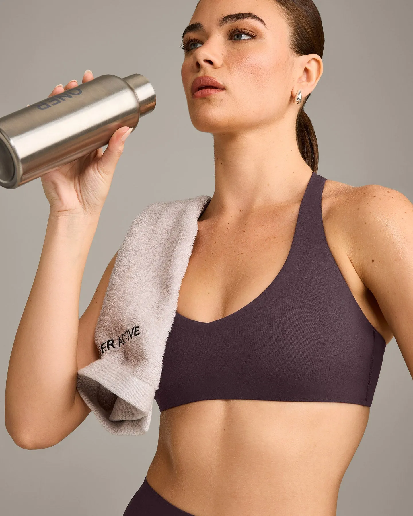 SoftMotion™ Bralette with Grey Logo | Dark Umber Brown sold by Oner Active product image thumbnail 4