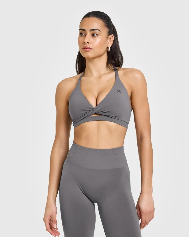 UnifiedMove Twist Sports Bra | Ash Grey made by Oner Active