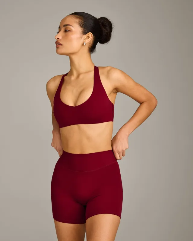 SoftMotion™ Bralette with Grey Logo | Ruby Red sold by Oner Active