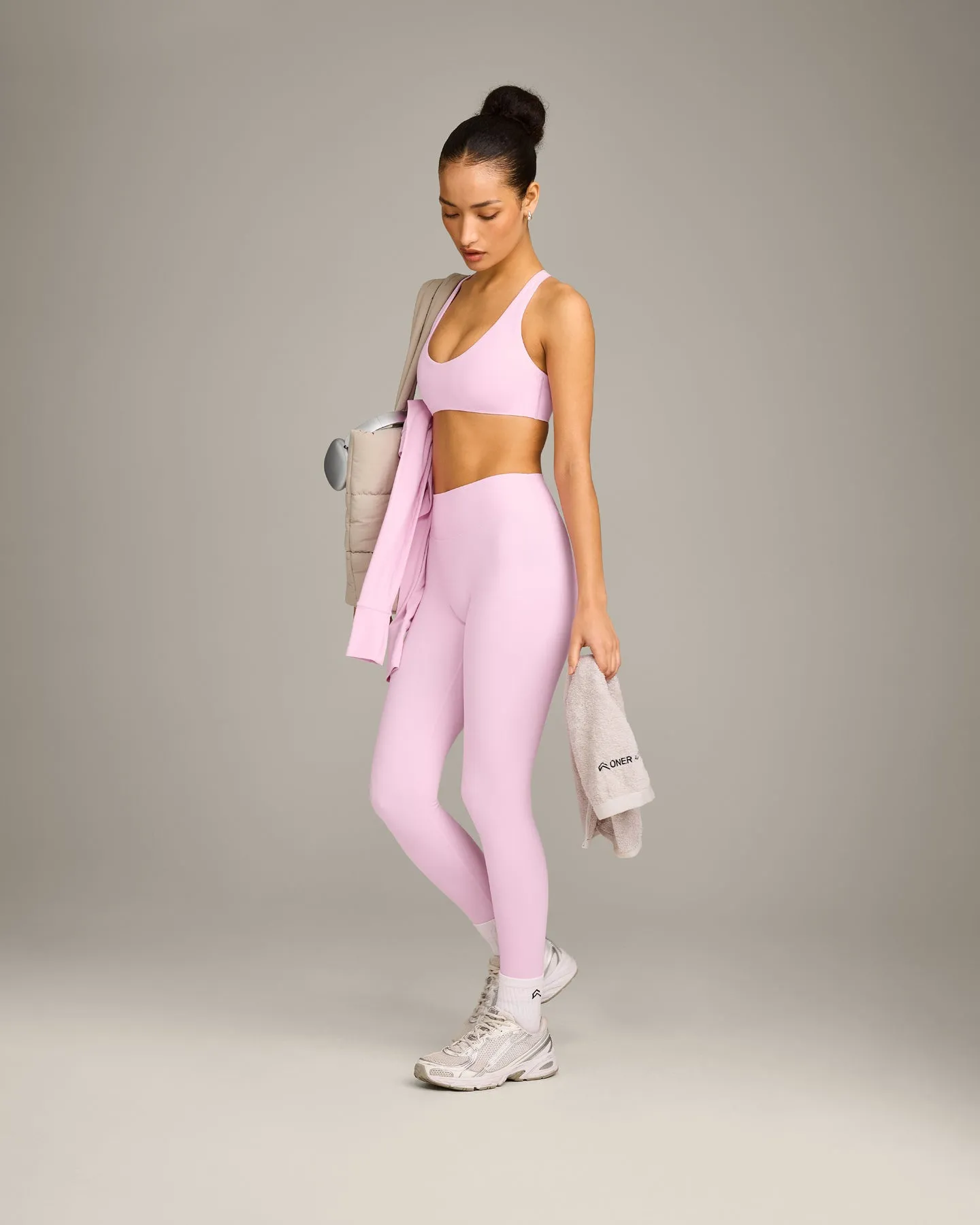 SoftMotion™ Bralette with Grey Logo | Chalk Pink sold by Oner Active product image thumbnail 3