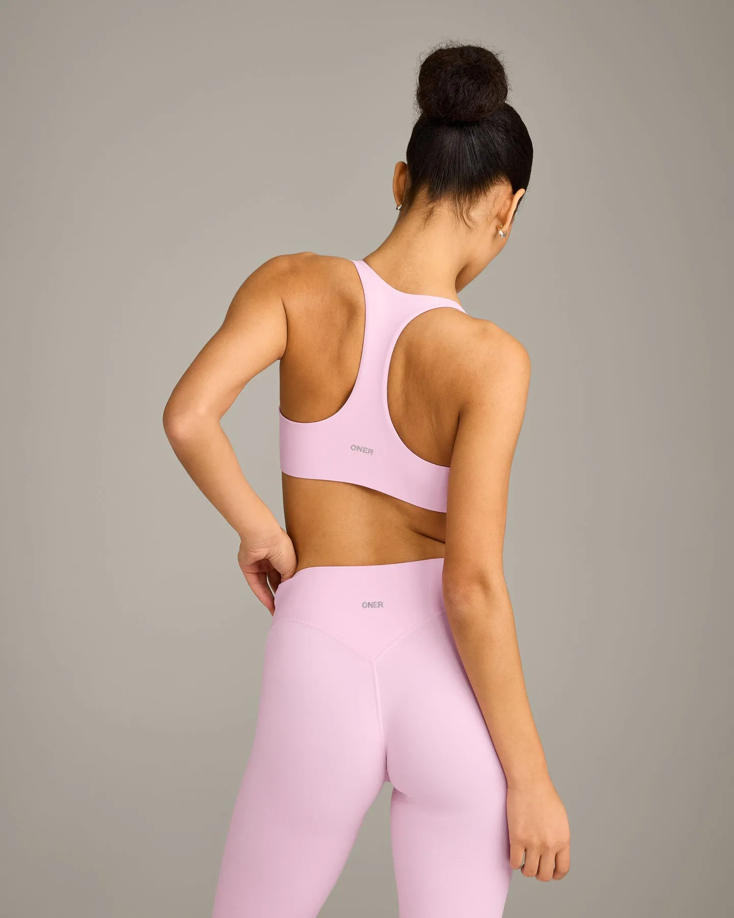 SoftMotion™ Bralette with Grey Logo | Chalk Pink sold by Oner Active product image thumbnail 2