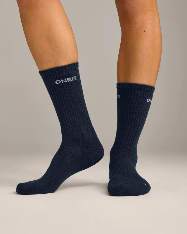 Oner Long Crew Socks 1 Pack | True Blue sold by Oner Active