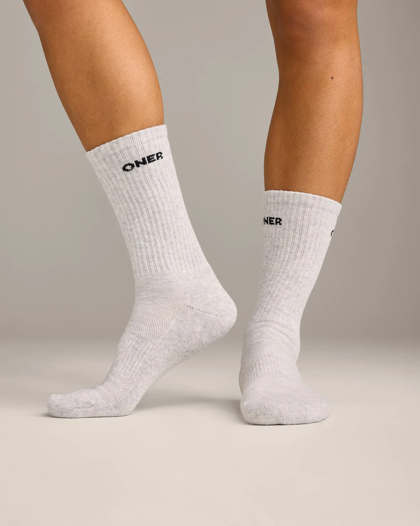 Oner Long Crew Socks 1 Pack | Grey Marl sold by Oner Active product image thumbnail 4