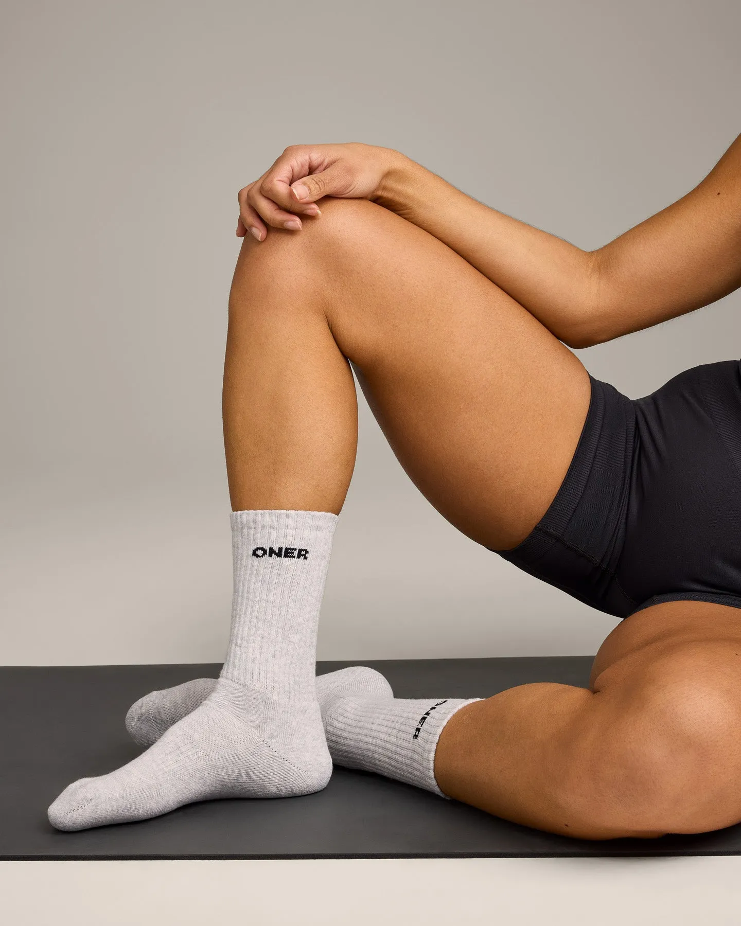 Oner Long Crew Socks 1 Pack | Grey Marl sold by Oner Active product image thumbnail 3