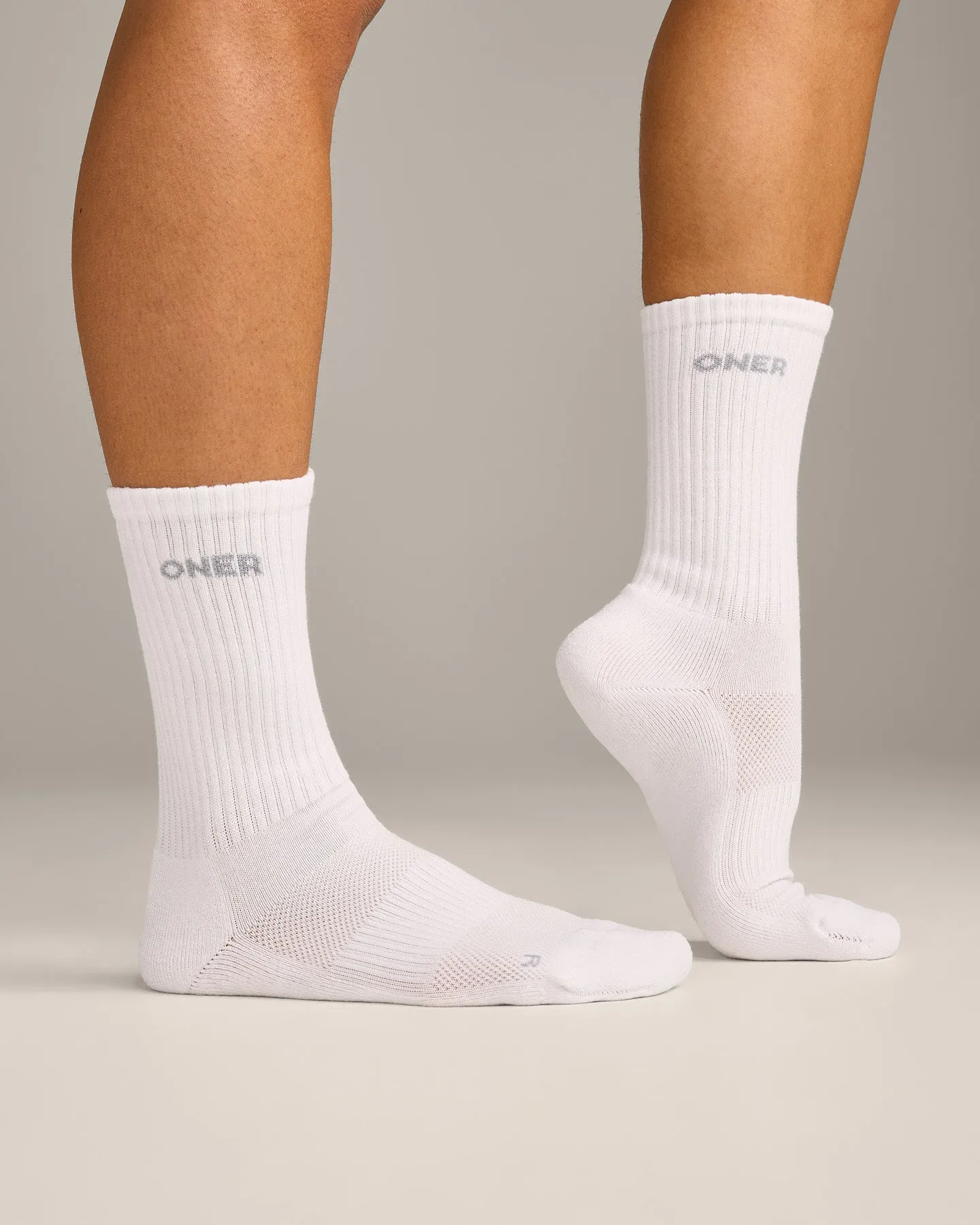 Oner Long Crew Socks 1 Pack | White sold by Oner Active product image thumbnail 4
