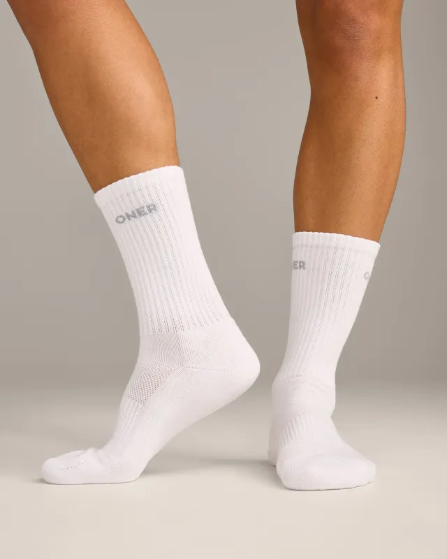 Oner Long Crew Socks 1 Pack | White sold by Oner Active