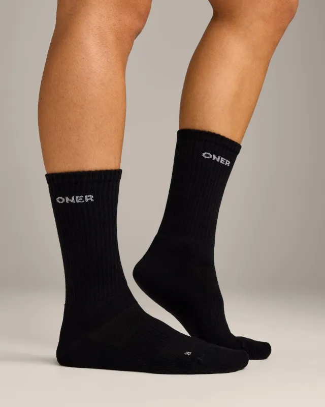 Oner Long Crew Socks 1 Pack | Black sold by Oner Active