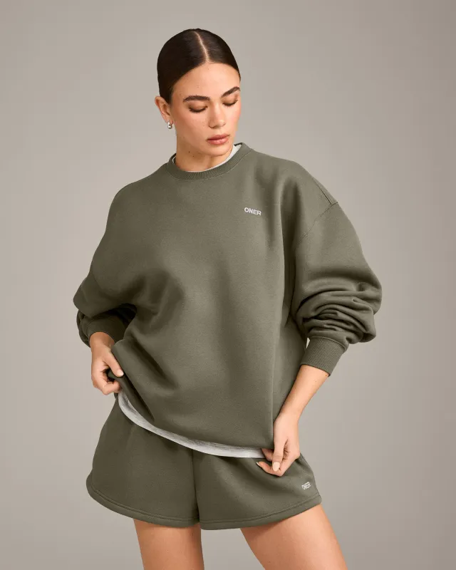 Foundations Cosy Oversized Sweatshirt | Alpine Green made by Oner Active