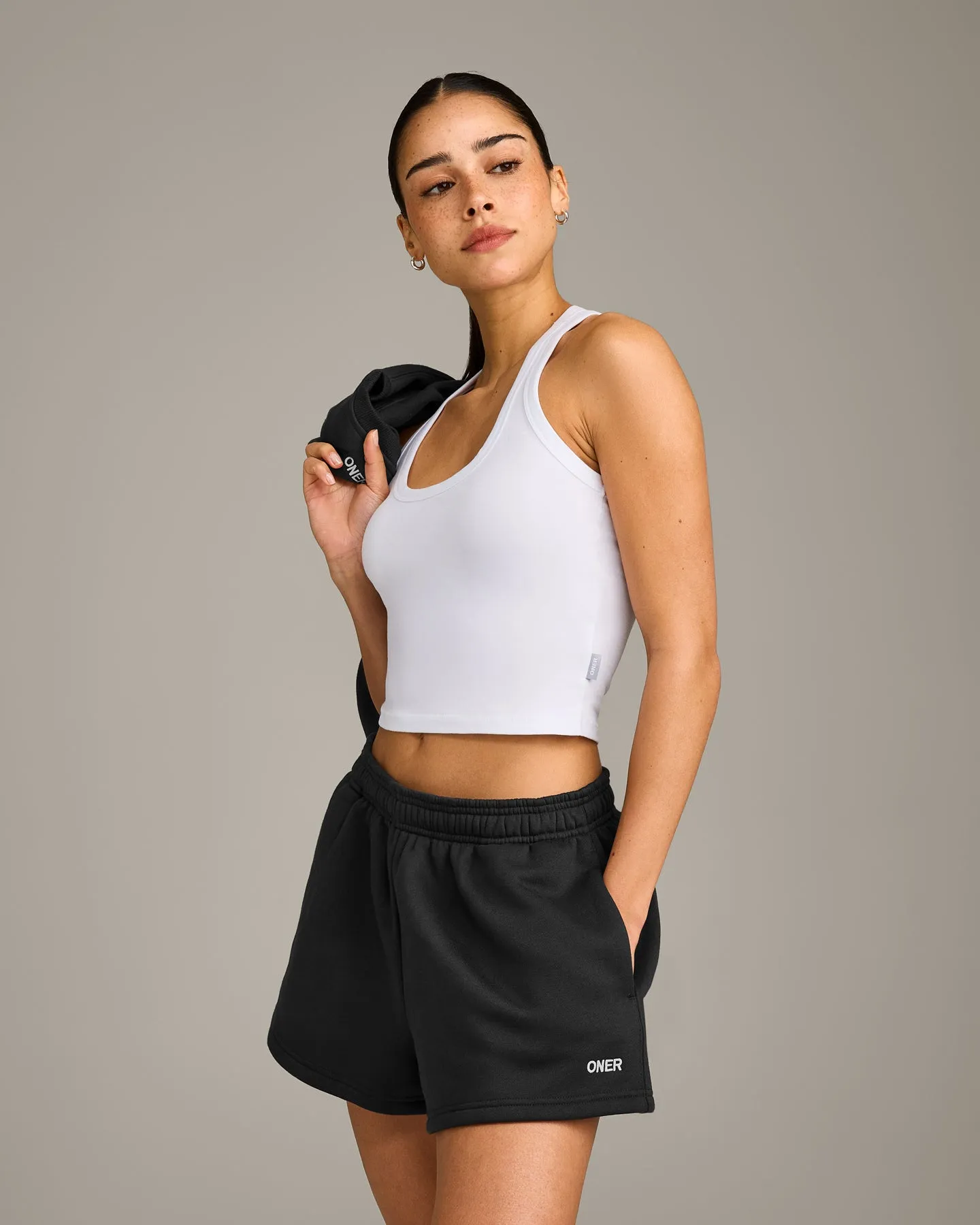 Foundations Cosy Oversized Shorts | Soft Black sold by Oner Active product image thumbnail 5