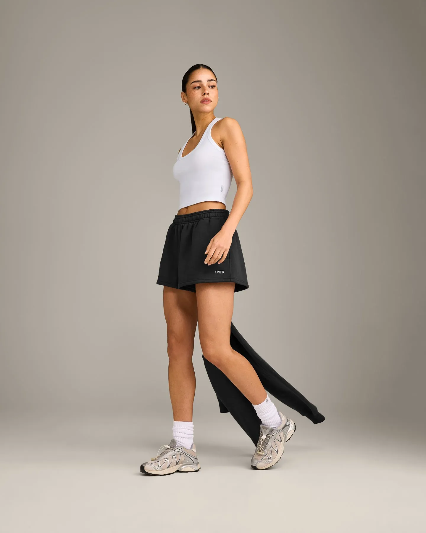 Foundations Cosy Oversized Shorts | Soft Black sold by Oner Active product image thumbnail 3