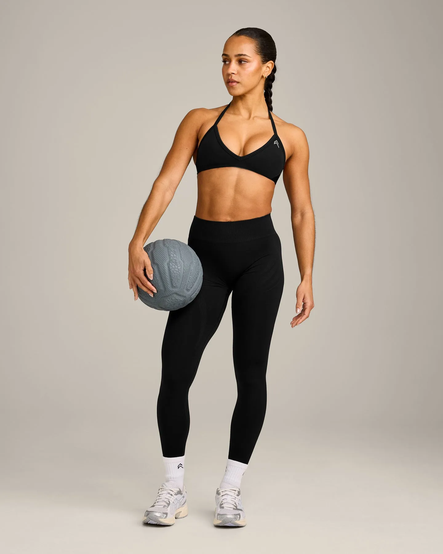 EnhanceLift™ Seamless Minimal Halter Neck Bralette | Black sold by Oner Active product image thumbnail 2