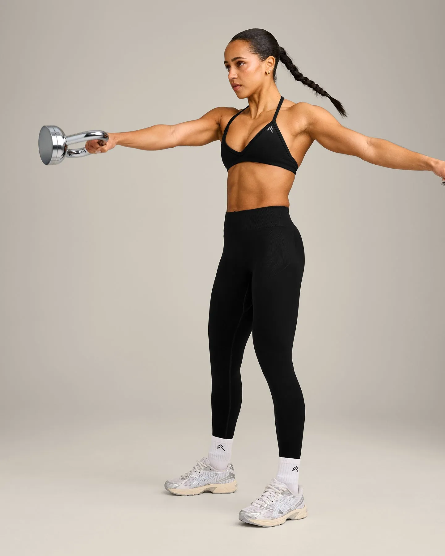 EnhanceLift™ Seamless Minimal Halter Neck Bralette | Black sold by Oner Active product image thumbnail 3