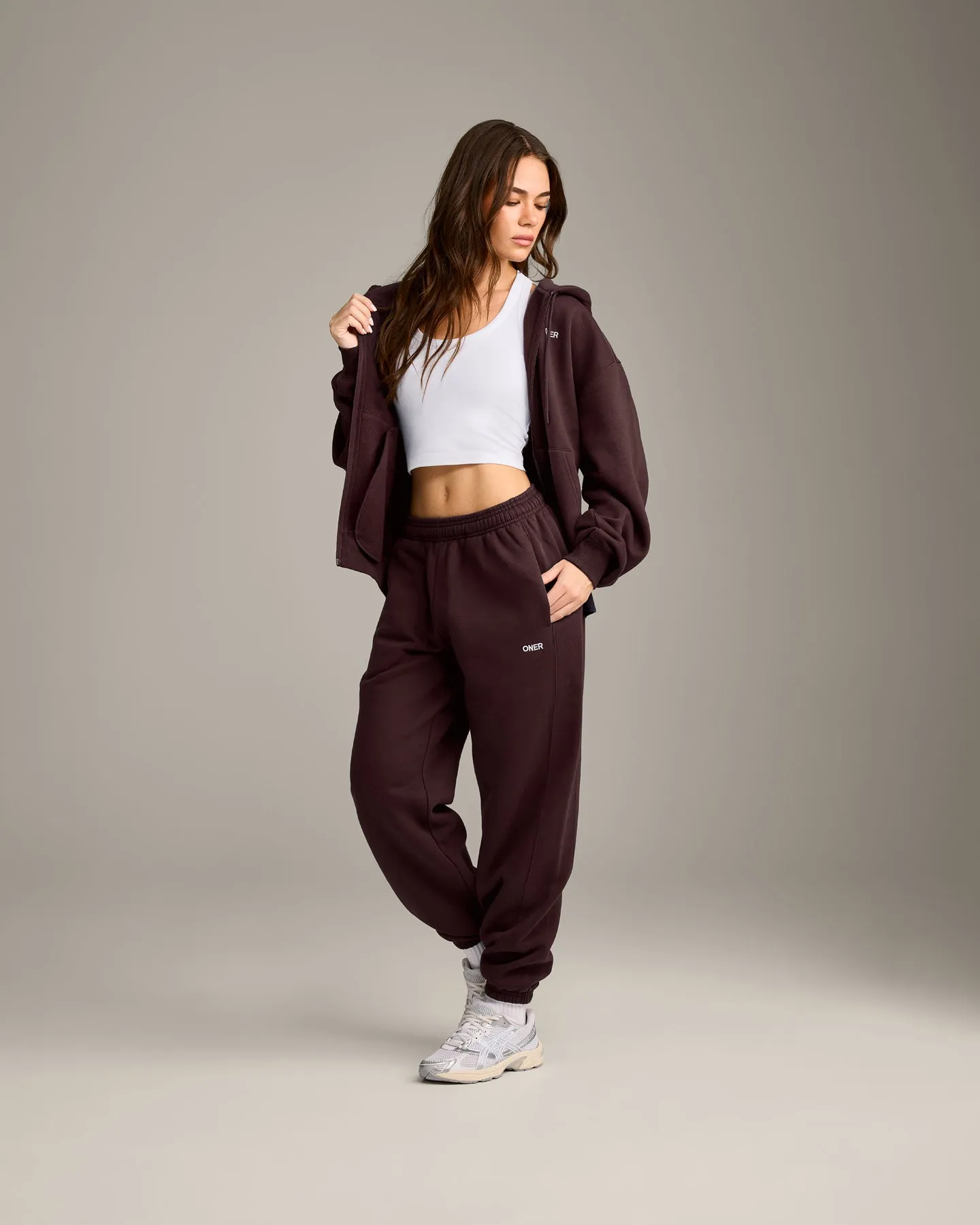 Foundations Cosy Joggers | Plum Brown sold by Oner Active product image thumbnail 3