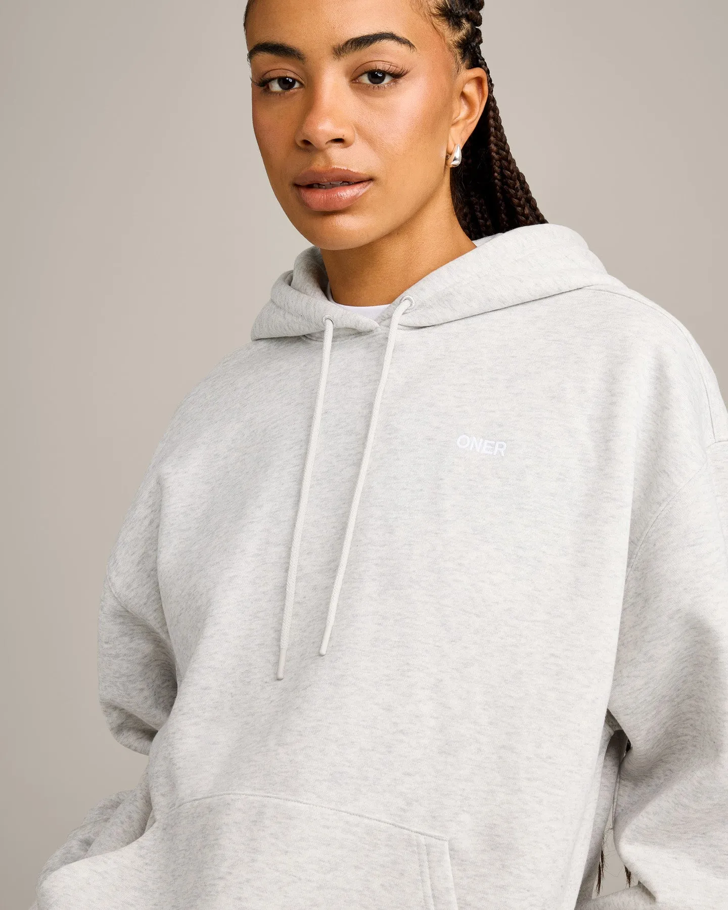 Foundations Cosy Hoodie | Light Grey Marl sold by Oner Active product image thumbnail 4