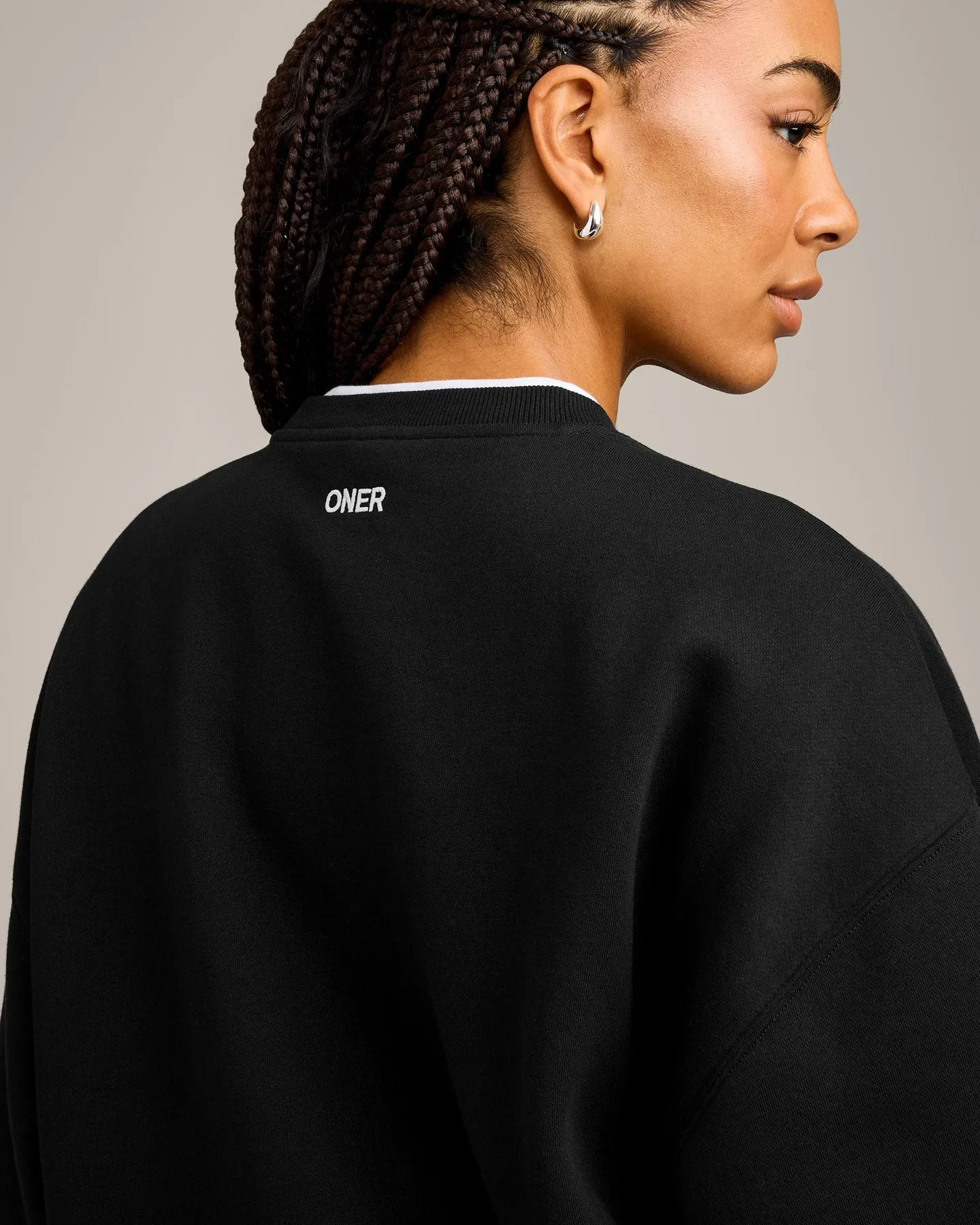 Foundations Cosy Crew Neck Sweatshirt | Black sold by Oner Active product image thumbnail 4