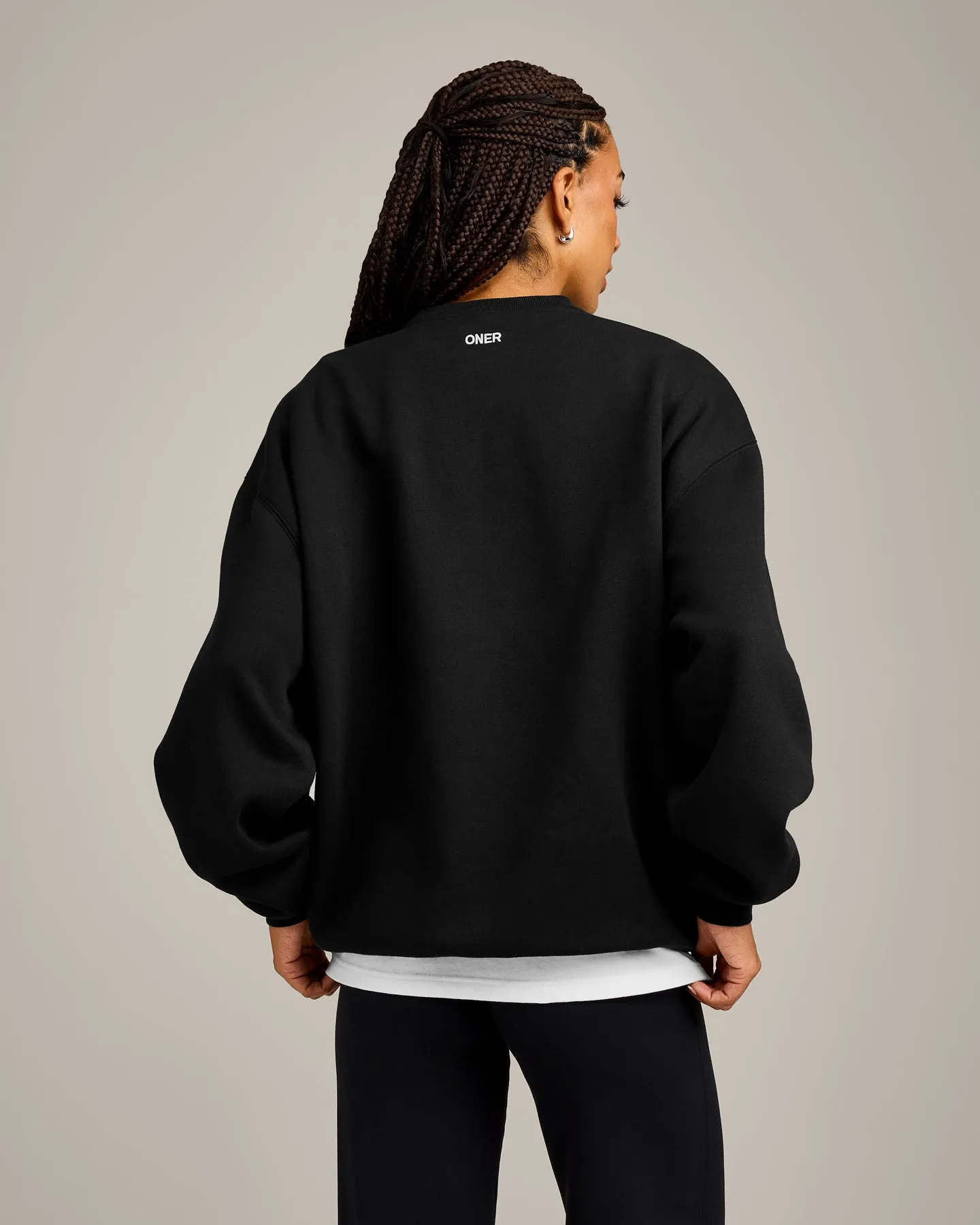 Foundations Cosy Crew Neck Sweatshirt | Black sold by Oner Active product image thumbnail 2