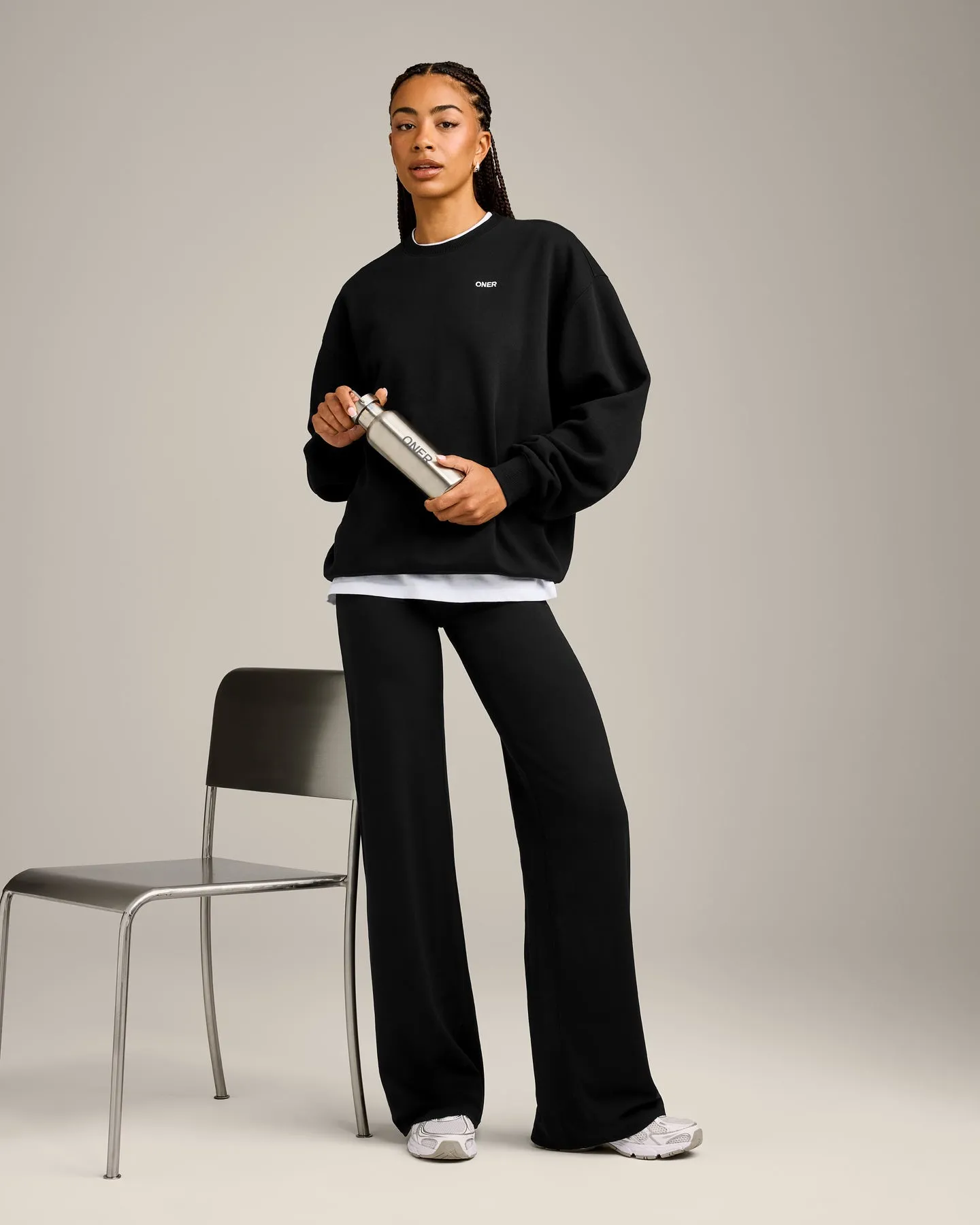 Foundations Cosy Crew Neck Sweatshirt | Black sold by Oner Active product image thumbnail 3