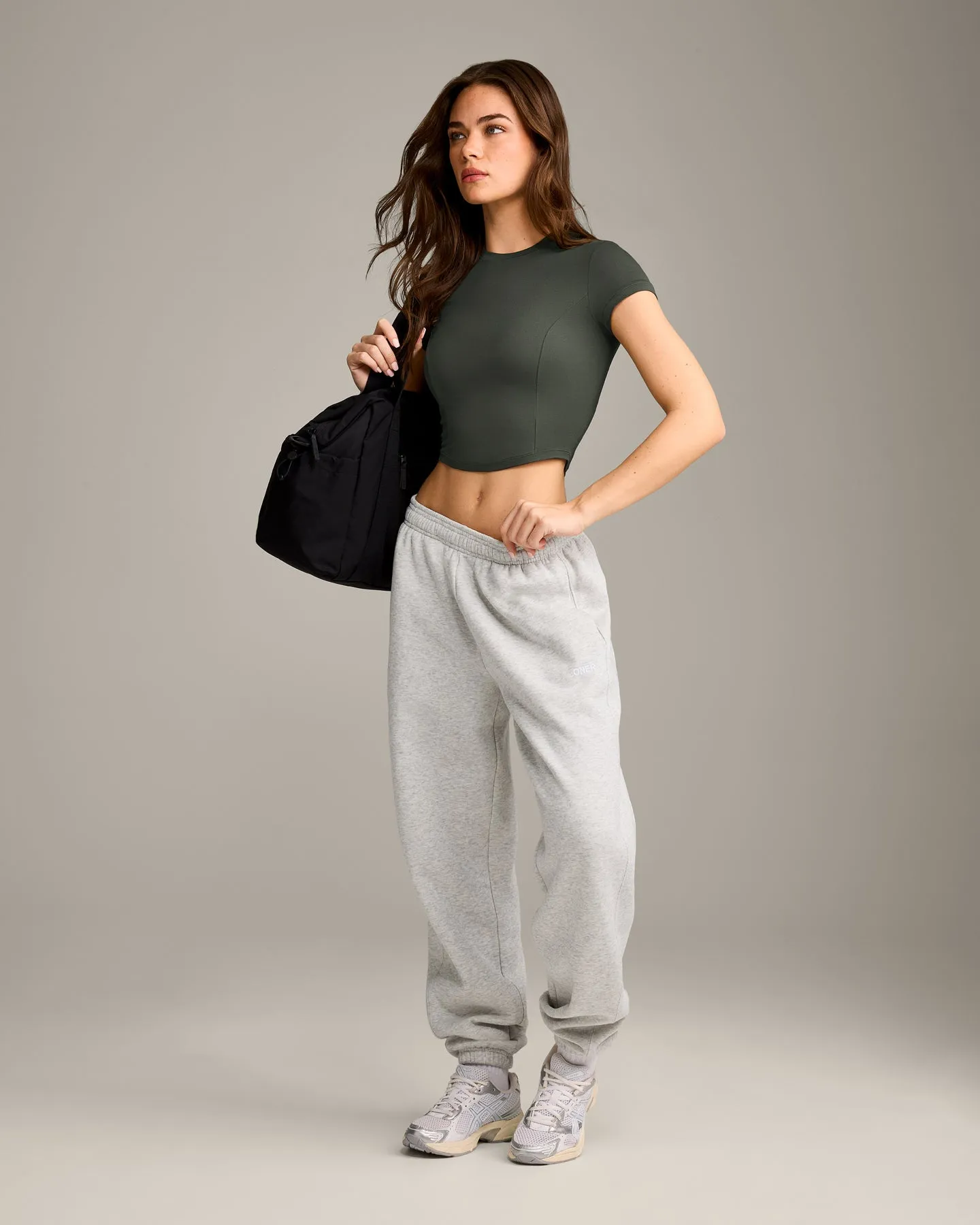 Mellow™ Motion Crew Neck Mid Top | Dark Khaki sold by Oner Active product image thumbnail 3