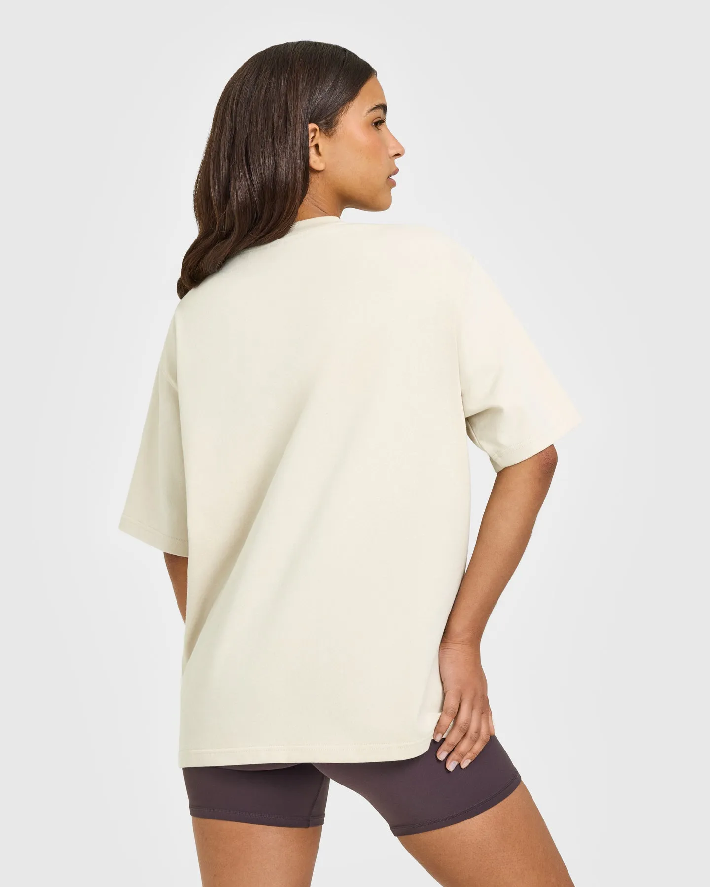 Oversized Oner Girlfriend Washed T-Shirt | Sand sold by Oner Active product image thumbnail 4