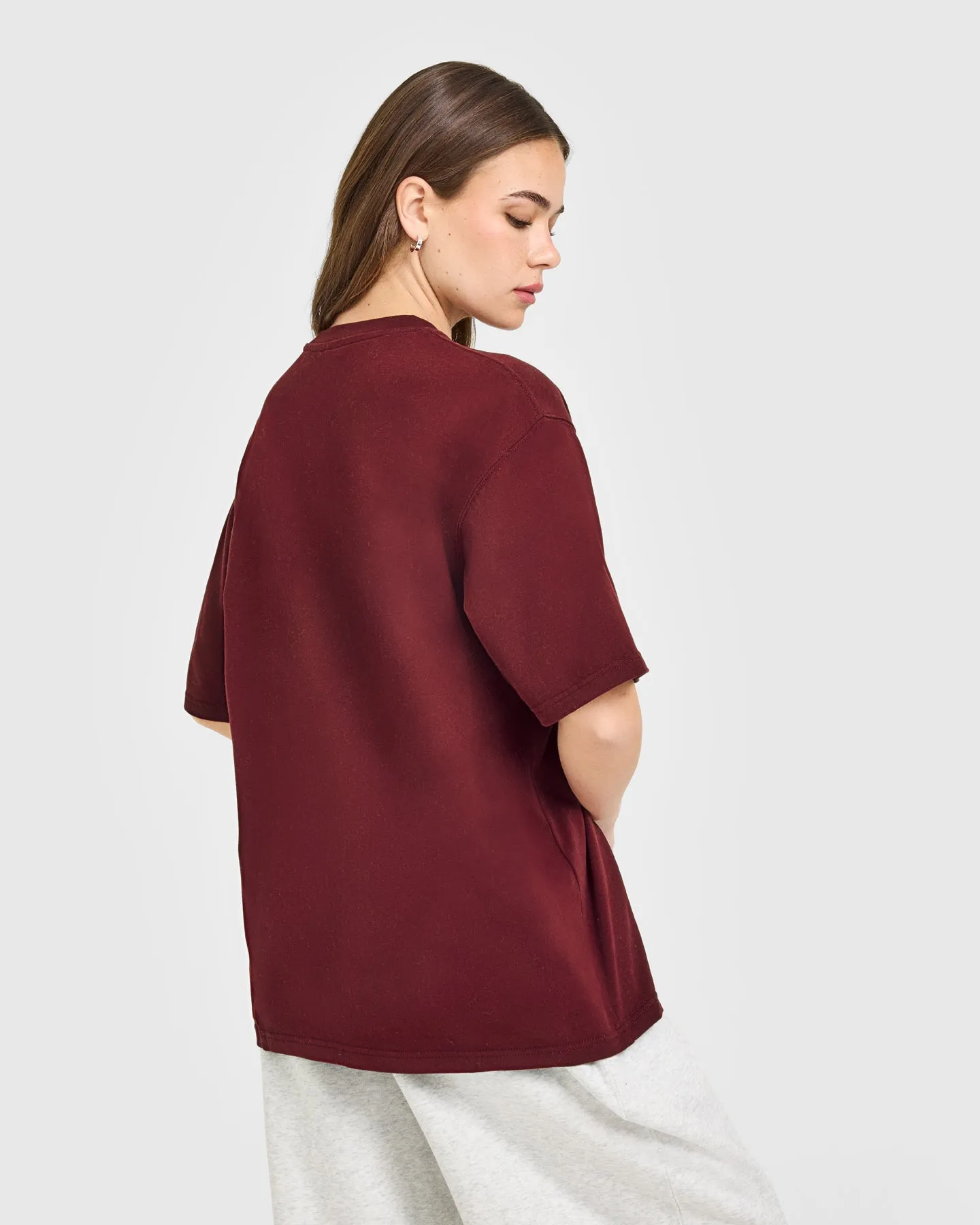 Oversized Oner Girlfriend Washed T-Shirt | Rosewood sold by Oner Active product image thumbnail 2