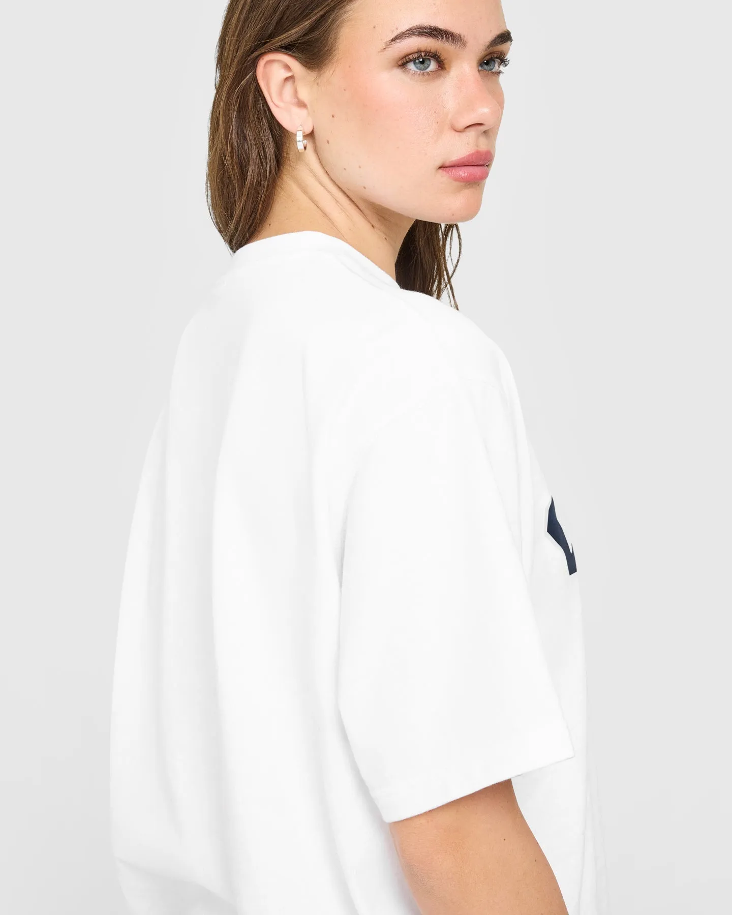 Oversized Oner Girlfriend Washed T-Shirt | White sold by Oner Active product image thumbnail 4