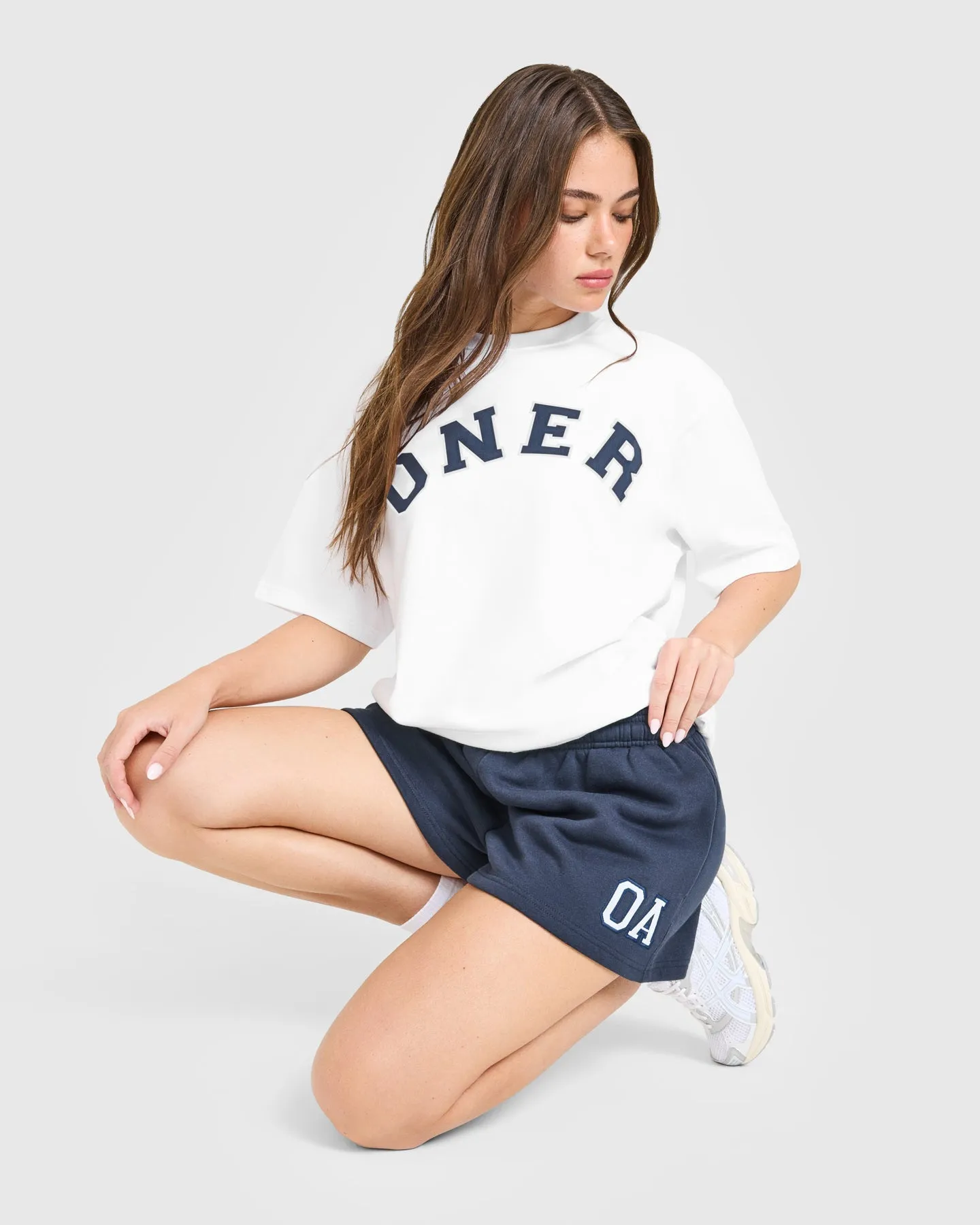 Oversized Oner Girlfriend Washed T-Shirt | White sold by Oner Active product image thumbnail 5