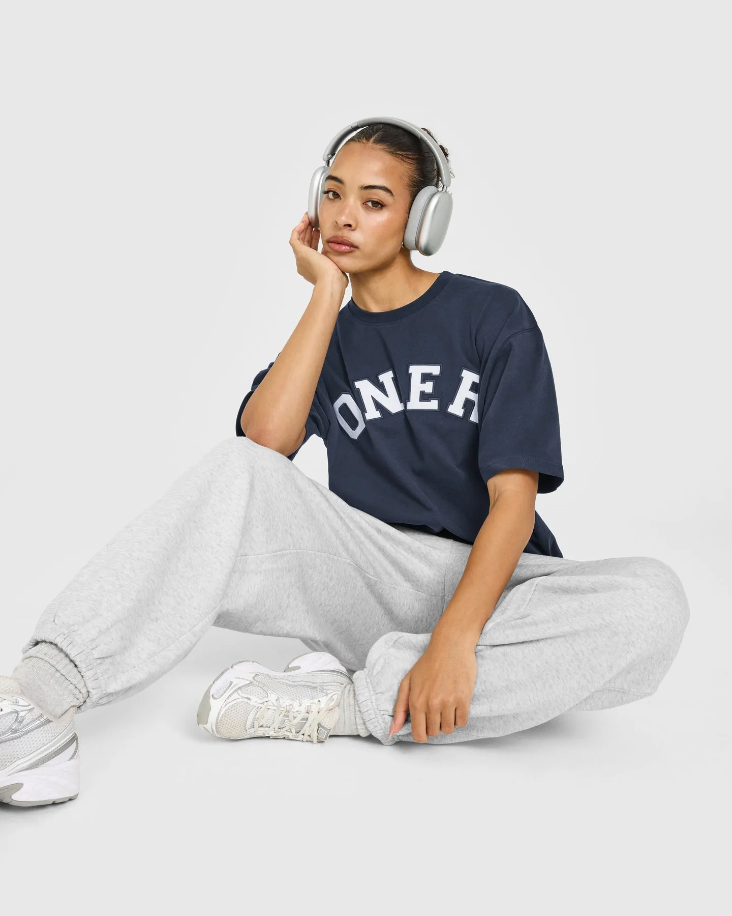 Oversized Oner Girlfriend Washed T-Shirt | True Blue sold by Oner Active product image thumbnail 5