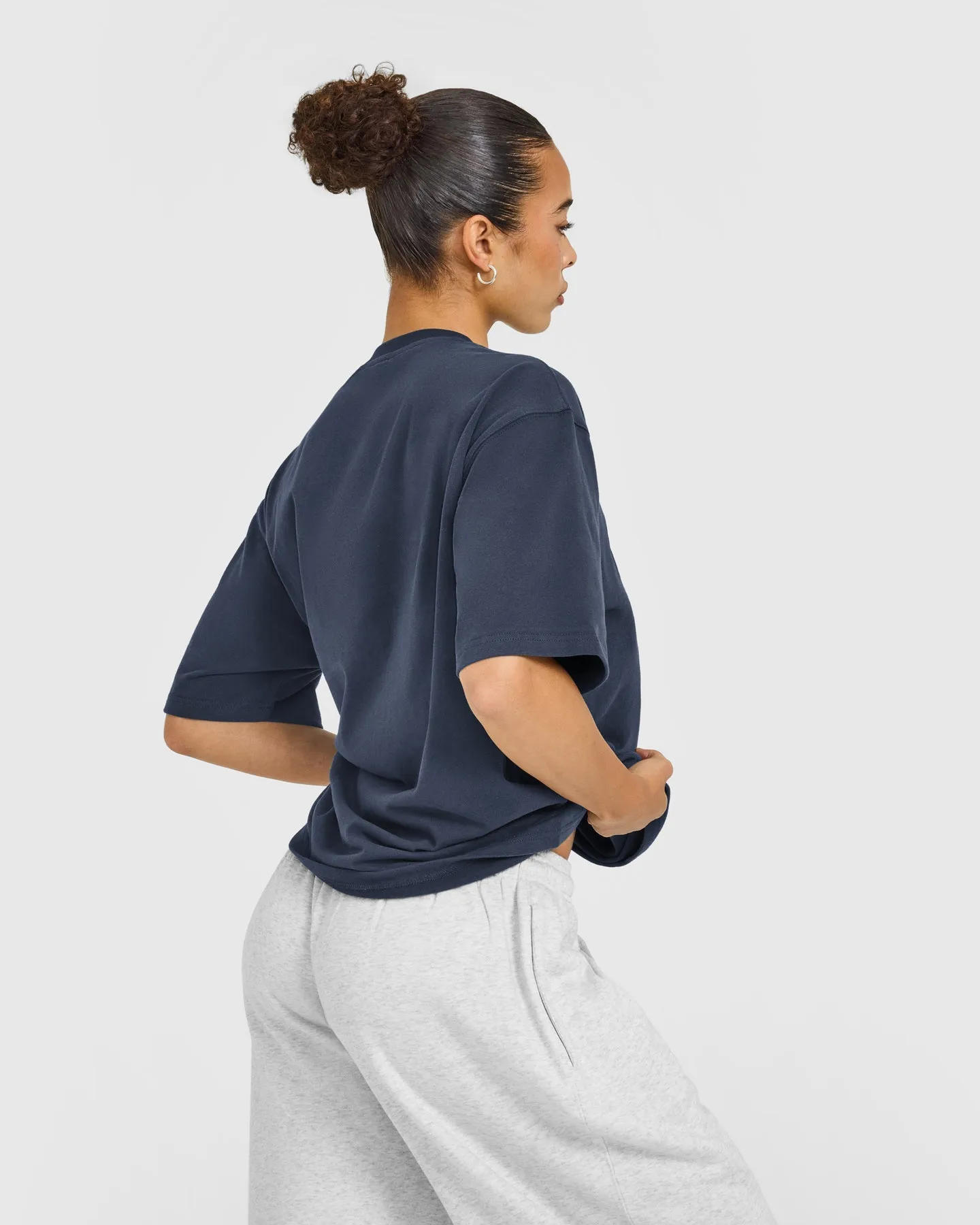 Oversized Oner Girlfriend Washed T-Shirt | True Blue sold by Oner Active product image thumbnail 4