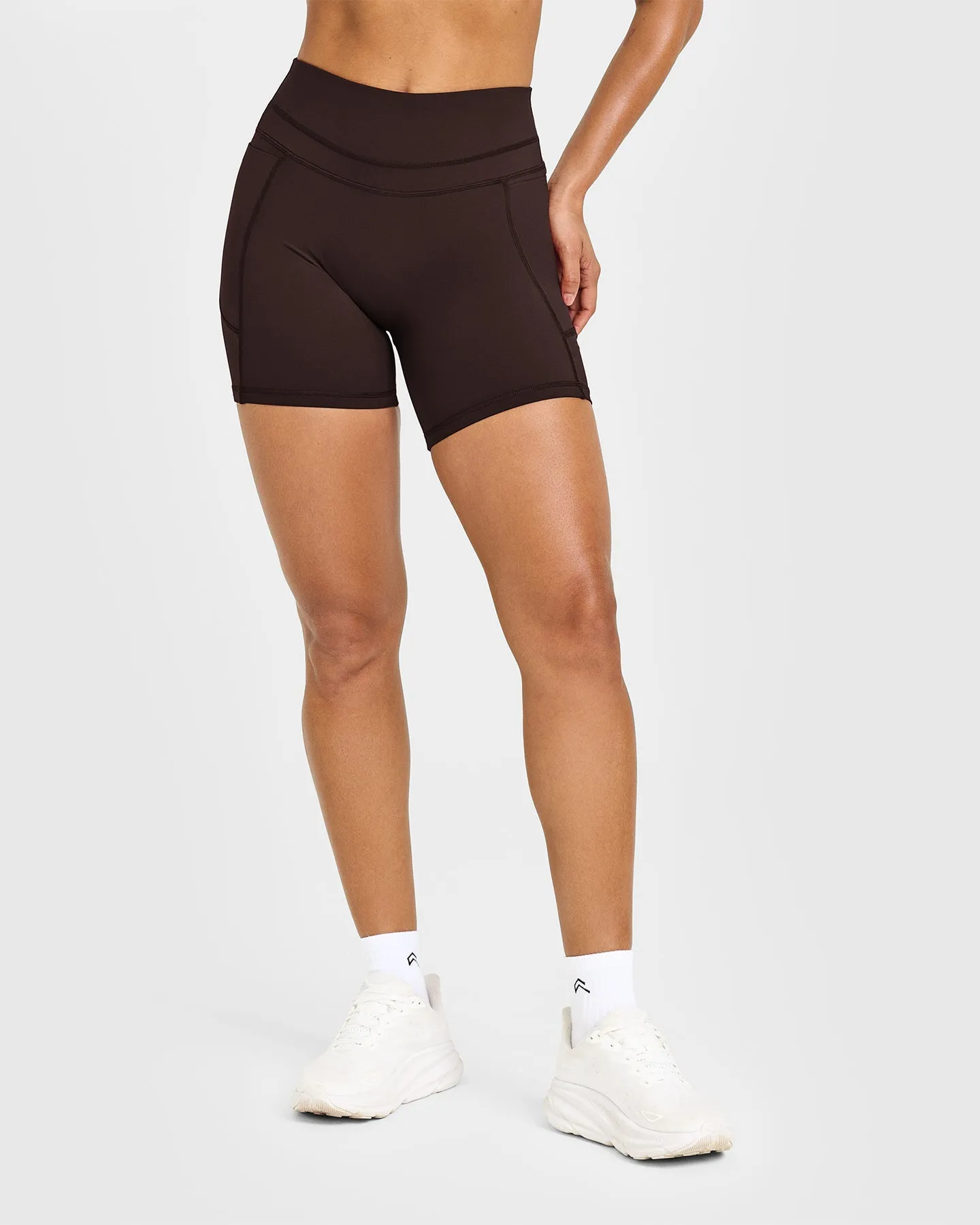 UnifiedMove™ High Waisted Pocket Shorts 6" | 70% Cocoa sold by Oner Active product image thumbnail 2