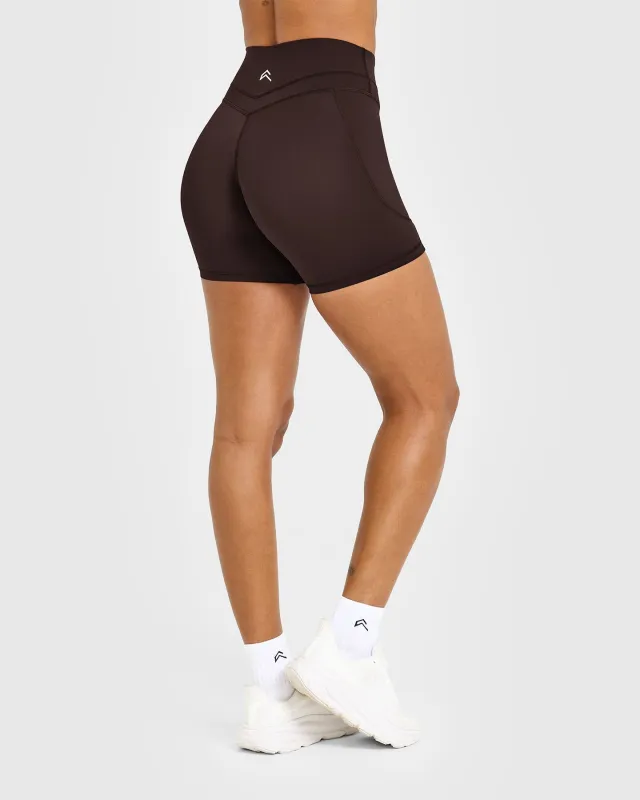UnifiedMove™ High Waisted Pocket Shorts 6" | 70% Cocoa made by Oner Active