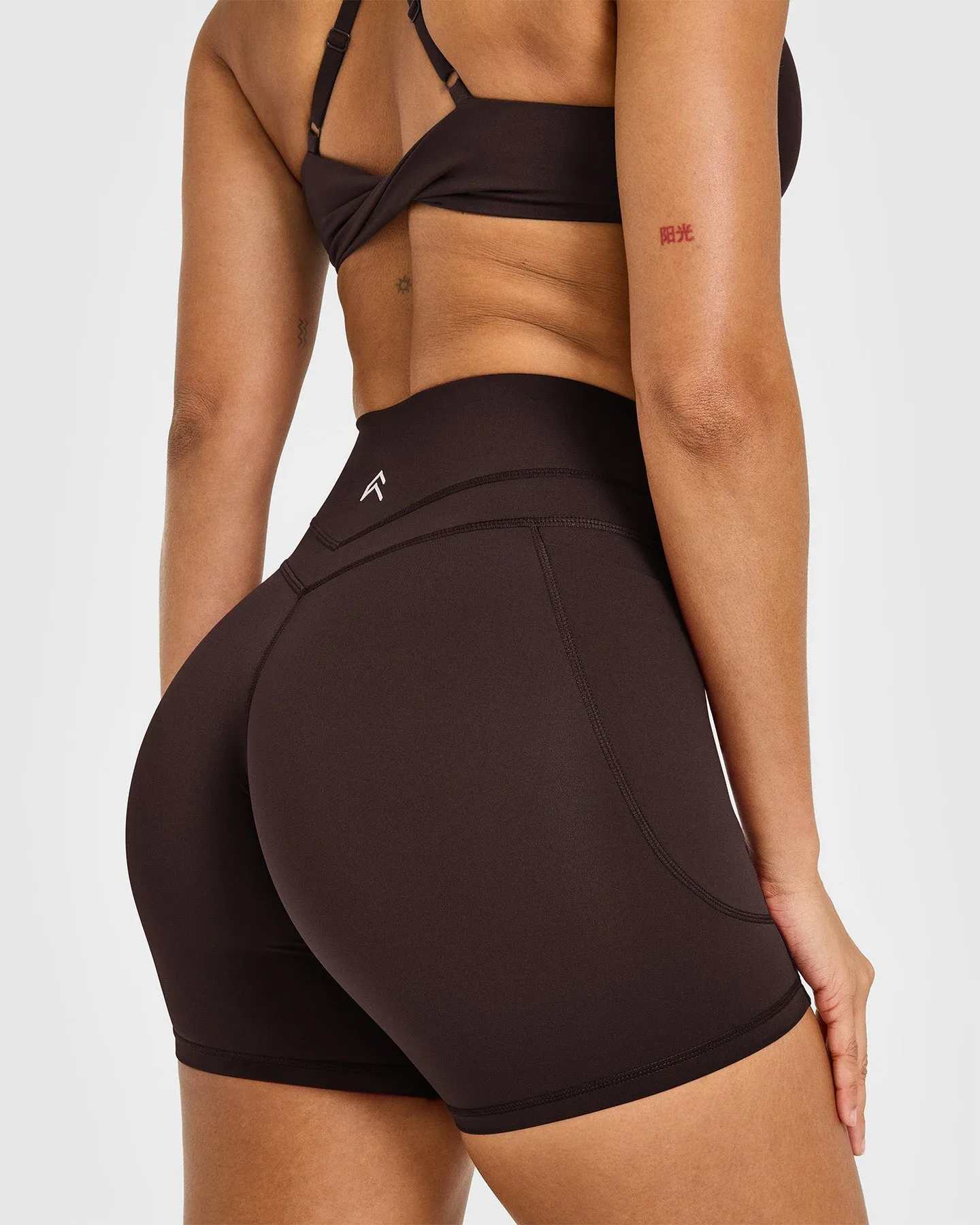UnifiedMove™ High Waisted Pocket Shorts 6" | 70% Cocoa sold by Oner Active product image thumbnail 4