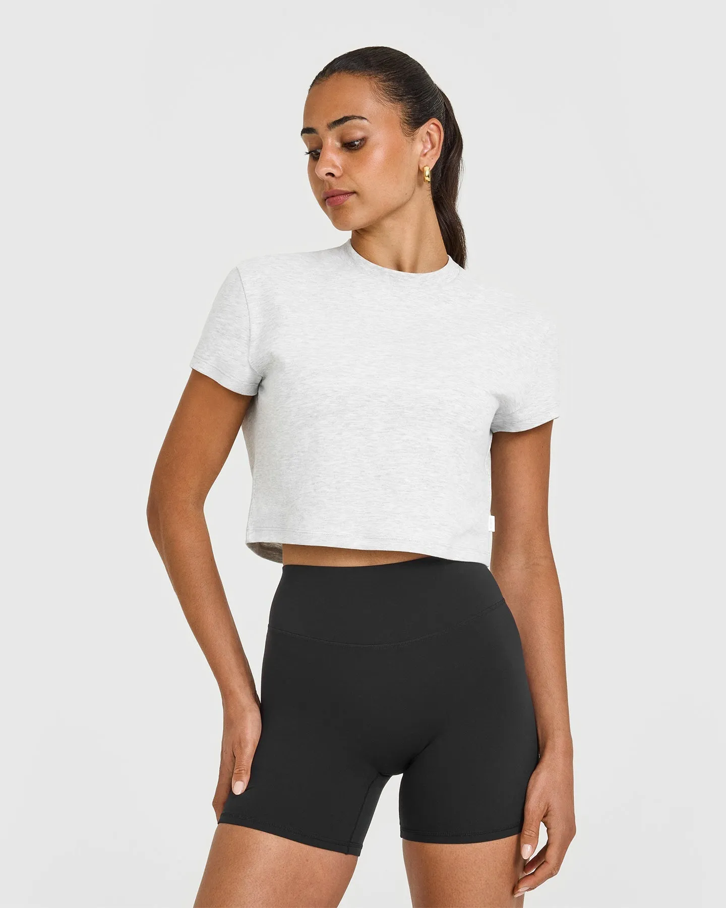 Cotton Relaxed T-Shirt | Light Grey Marl sold by Oner Active