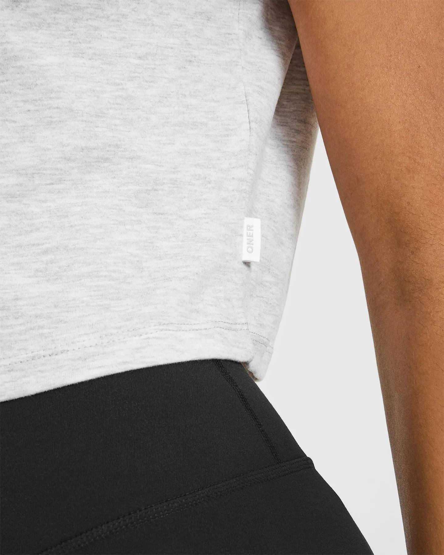 Cotton Relaxed T-Shirt | Light Grey Marl sold by Oner Active product image thumbnail 5