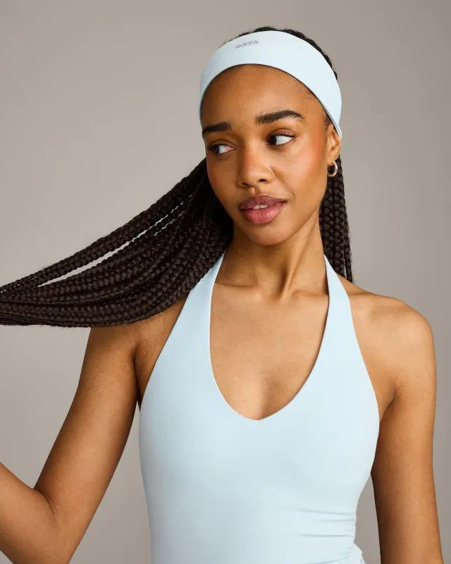 SoftMotion™ Headband with Grey Logo | Cloud Blue made by Oner Active