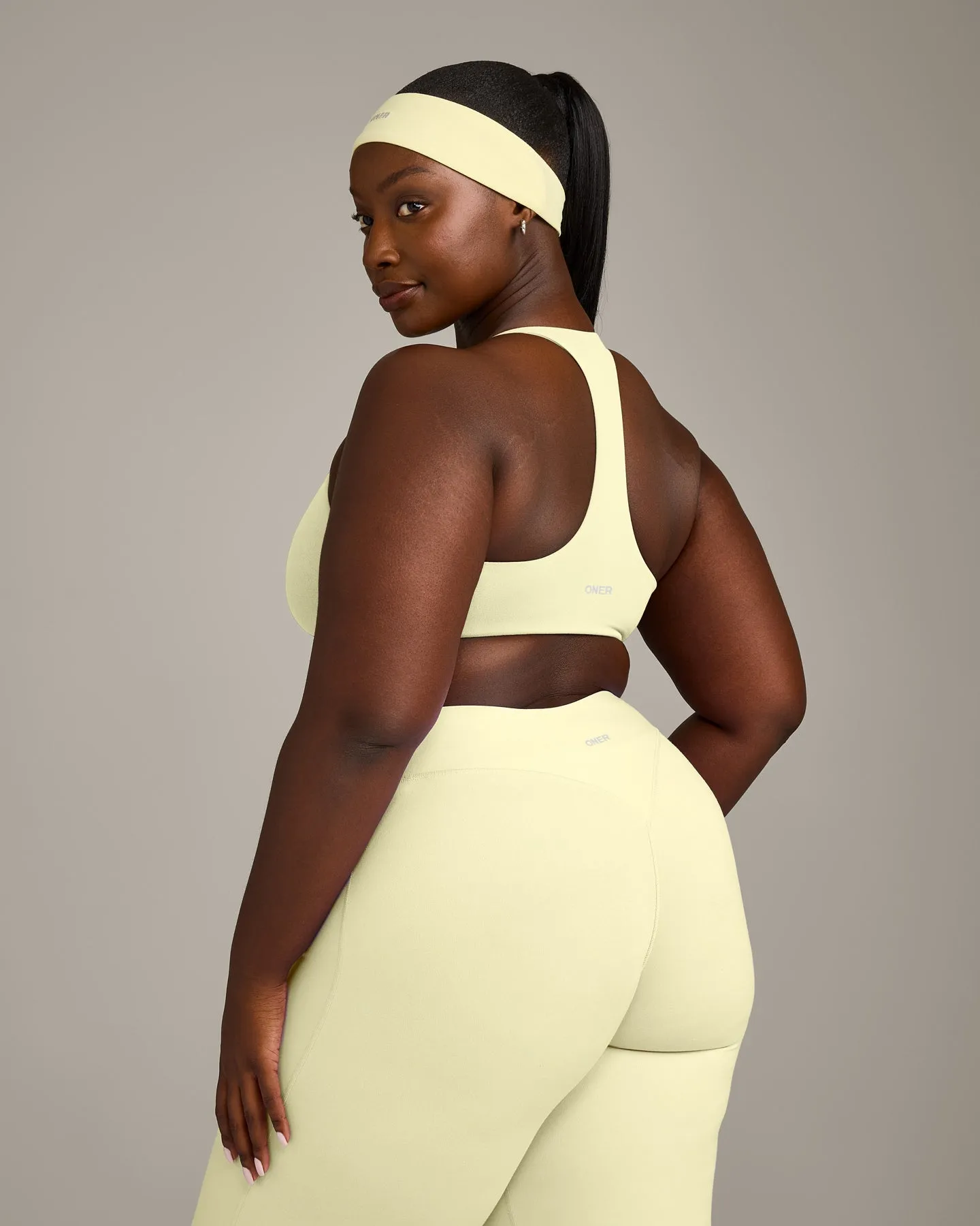 SoftMotion™ Bralette with Grey Logo | Pastel Yellow sold by Oner Active product image thumbnail 5
