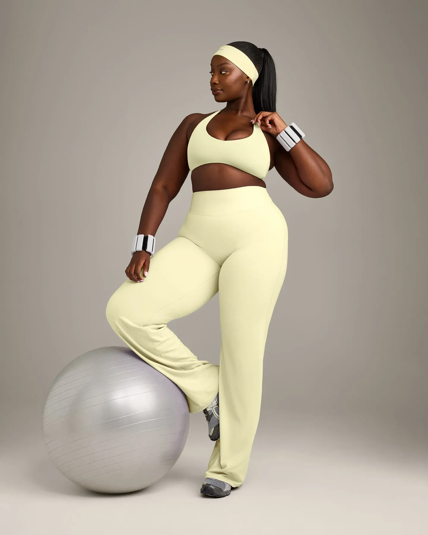 SoftMotion™ Bralette with Grey Logo | Pastel Yellow sold by Oner Active product image thumbnail 3