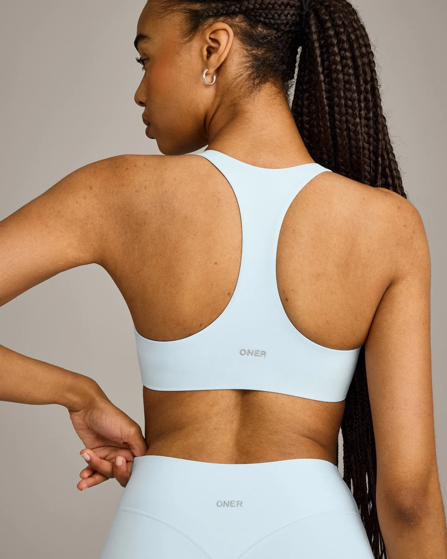 SoftMotion™ Bralette with Grey Logo | Cloud Blue sold by Oner Active product image thumbnail 4