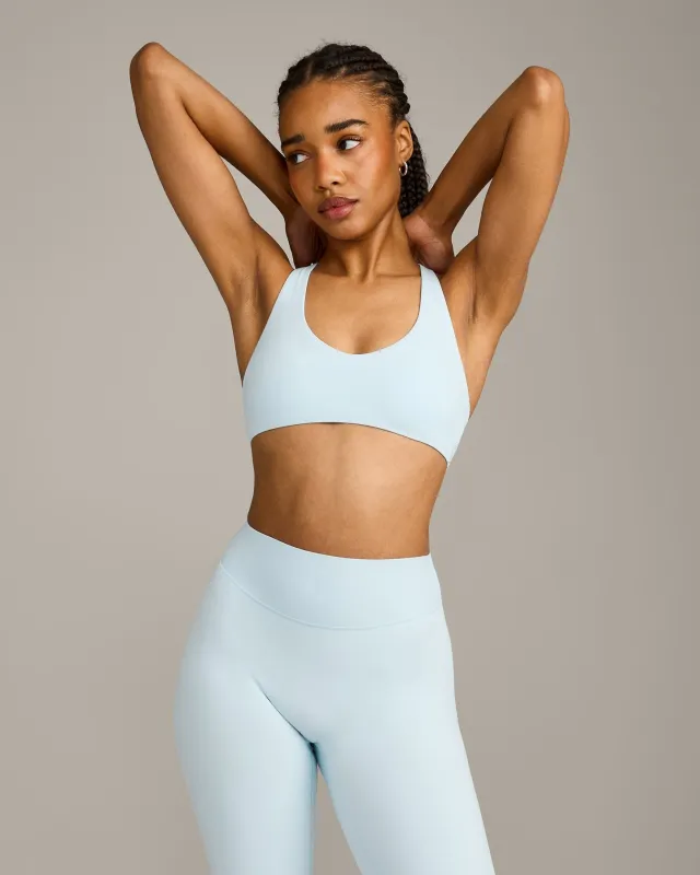 SoftMotion™ Bralette with Grey Logo | Cloud Blue made by Oner Active