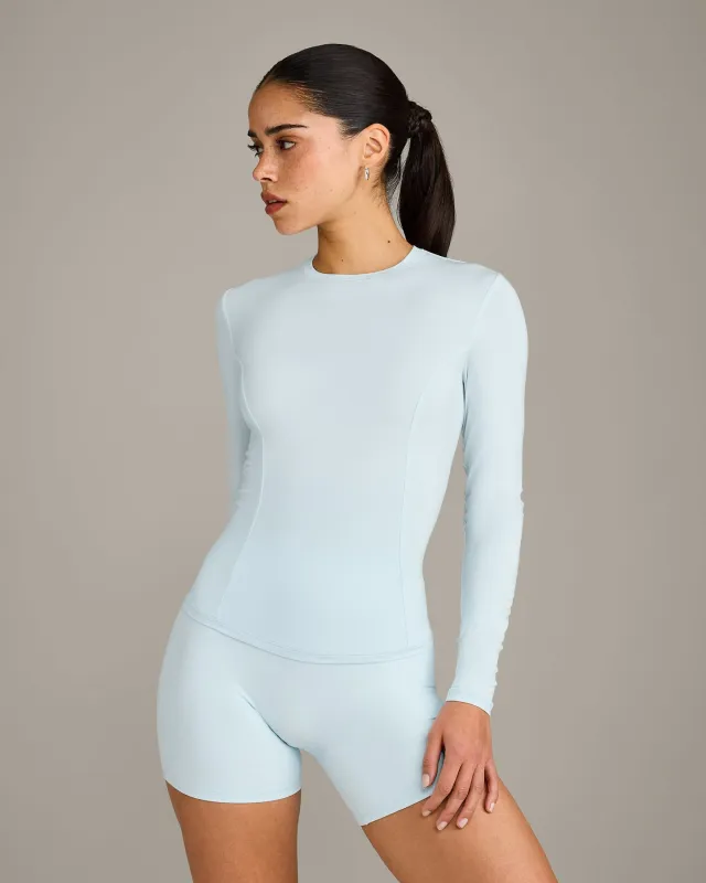 Mellow™ Motion Crew Neck Long Sleeve Top | Cloud Blue made by Oner Active