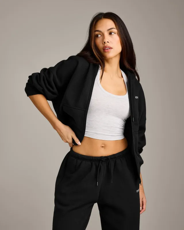 Foundations All Season Zip Through Hoodie | Black made by Oner Active