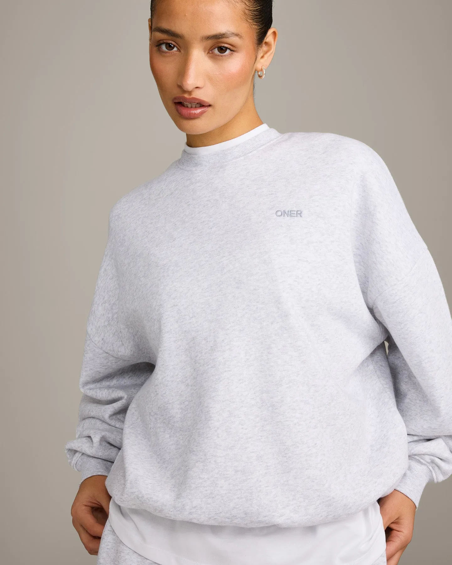 Foundations All Season Crew Neck Sweatshirt | Grey Marl sold by Oner Active product image thumbnail 3