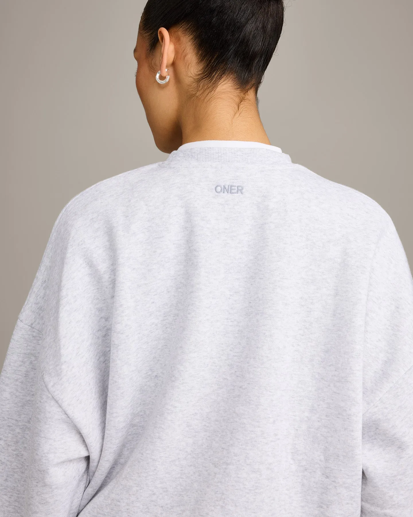 Foundations All Season Crew Neck Sweatshirt | Grey Marl sold by Oner Active product image thumbnail 5