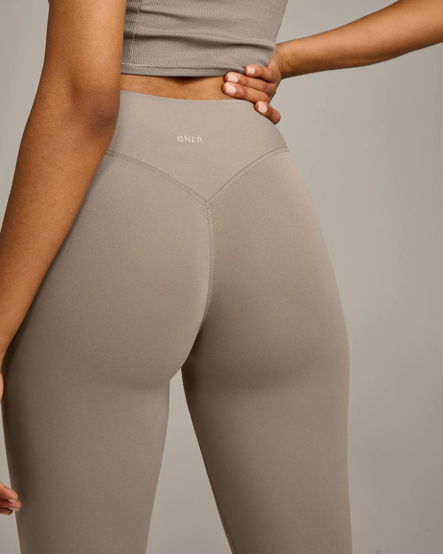 SoftMotion™ High Waisted Capri Leggings with Grey Logo | Minky sold by Oner Active product image thumbnail 5