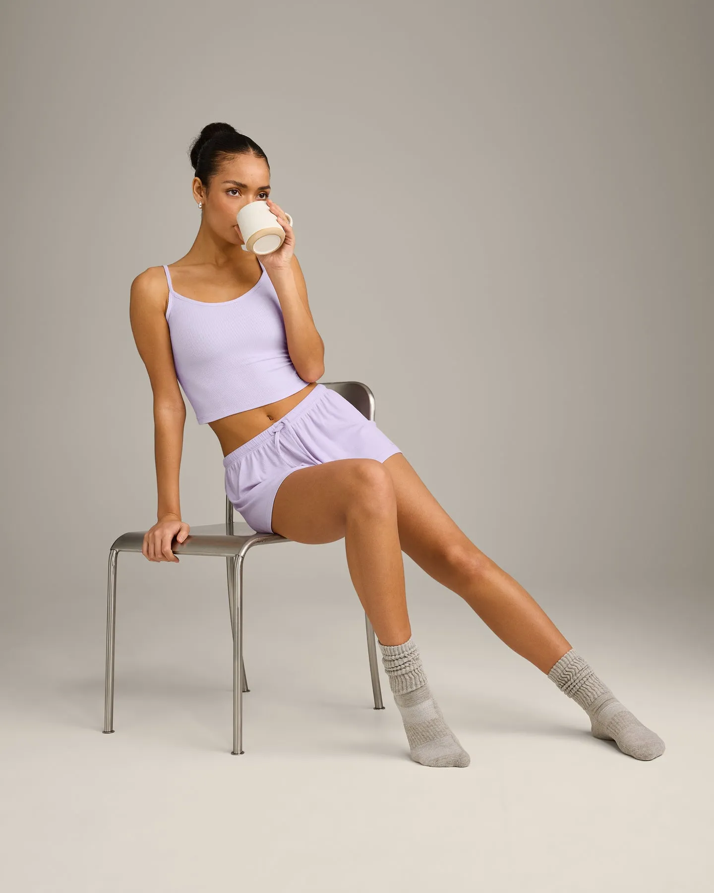 Oner At Home Night Shorts | Light Lavender Purple sold by Oner Active product image thumbnail 5