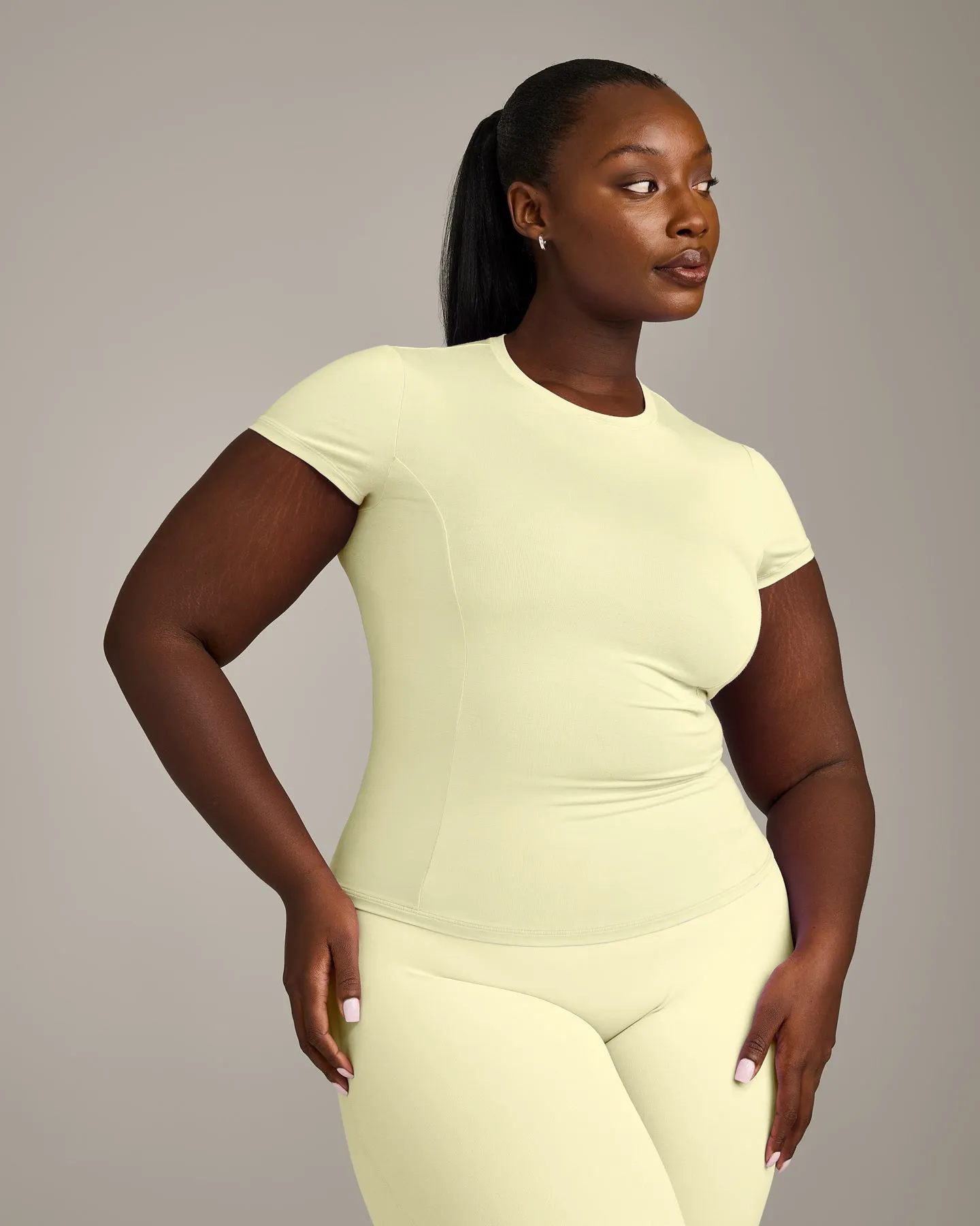 Mellow™ Motion Crew Neck Top | Pastel Yellow sold by Oner Active