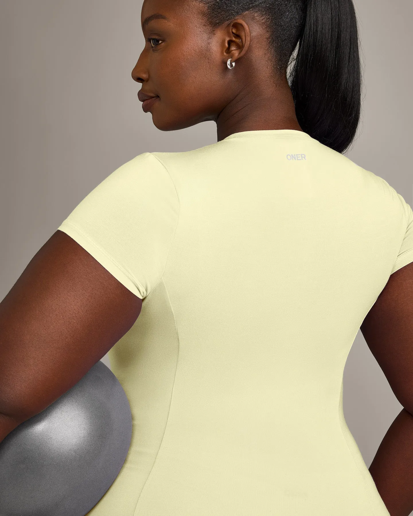 Mellow™ Motion Crew Neck Top | Pastel Yellow sold by Oner Active product image thumbnail 2
