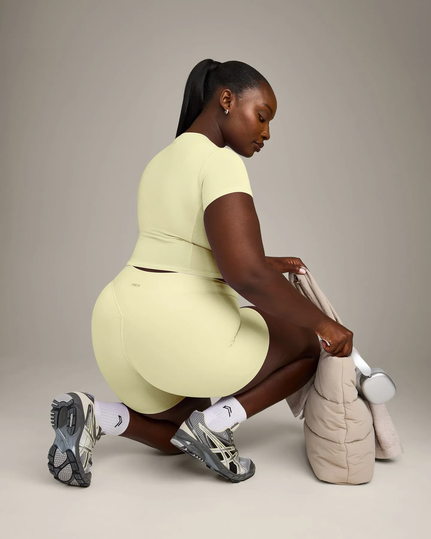 Mellow™ Motion Crew Neck Mid Top | Pastel Yellow sold by Oner Active product image thumbnail 4